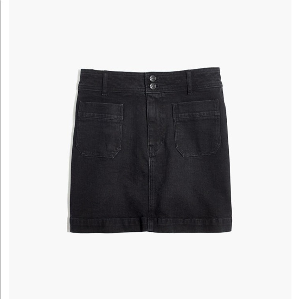 Madewell Stretch Denim A-line mini skirt